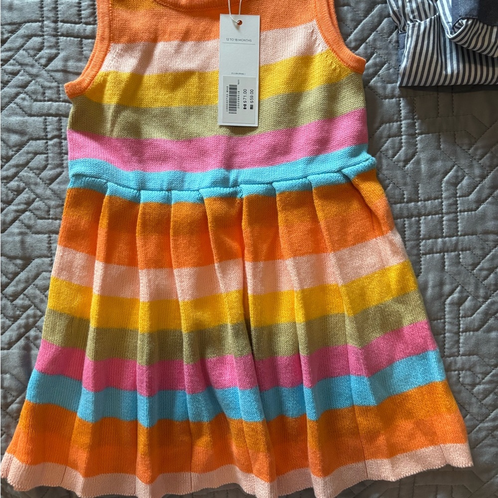 NWT Janie and Jack Multicolor Striped Dress